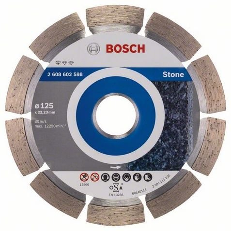 Bosch DIAMENTOWA TARCZA TNĄCA DO TWARDEGO KAMIENIA, PROFESSIONAL FOR STONE 125 m