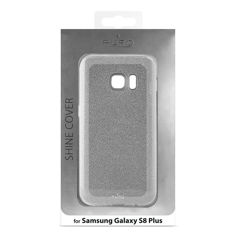 PURO Etui Glitter Shine Cover do Samsung Galaxy S8 Plus Srebrny