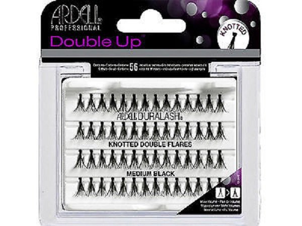 Ardell Double Up Duralash Knotted Double Flares sztuczne rzęsy 56 szt dla kobiet Medium Black