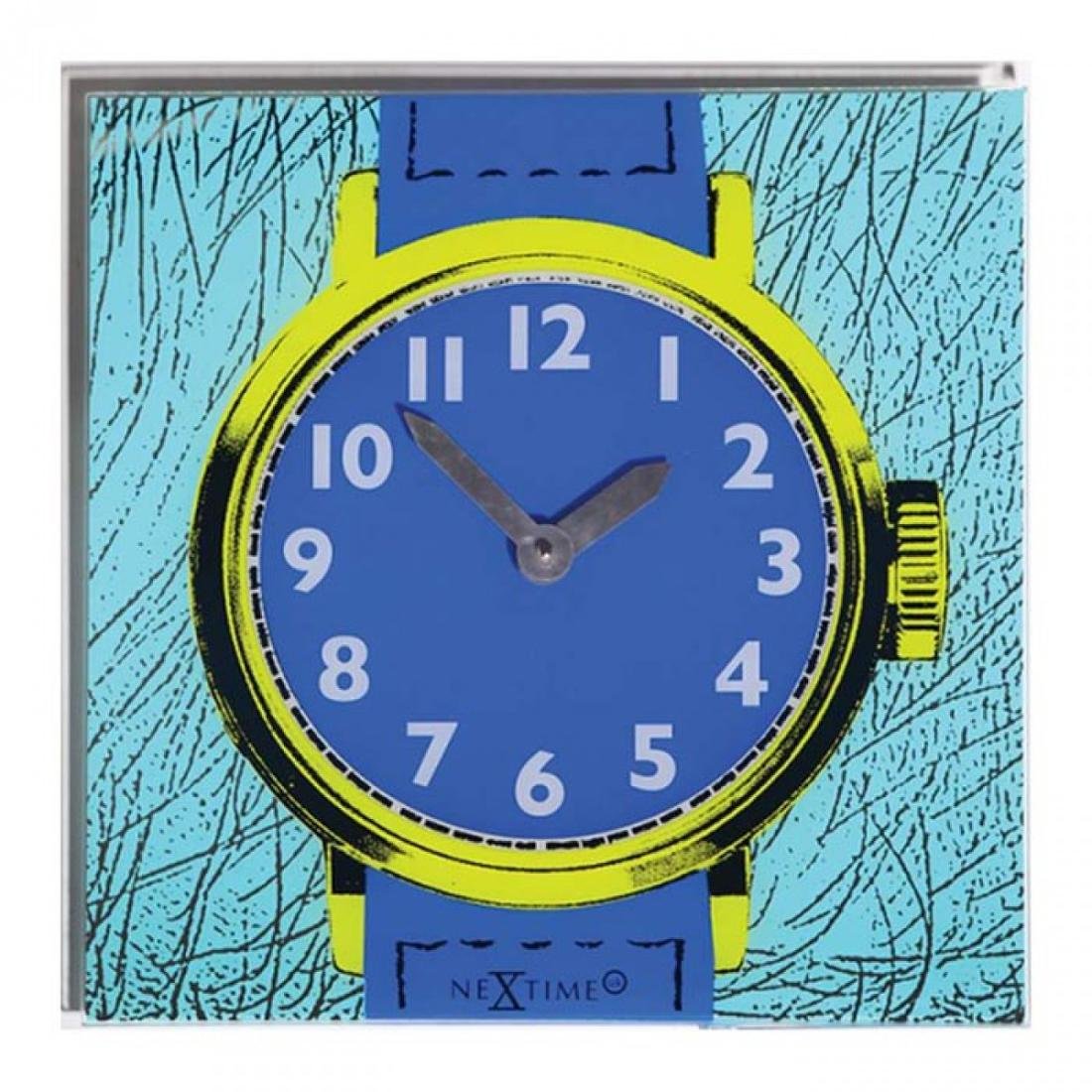 Nextime Zegar ścienny Watch One, niebiesko-zielony, 43x43 cm