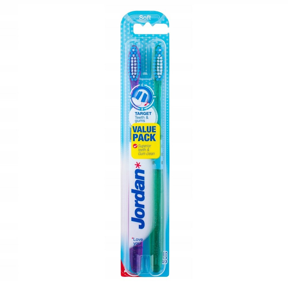 Cederroth JORDAN TARGET Teeth&Gums Szczotka do zębów Soft 2 sztuki 9074585