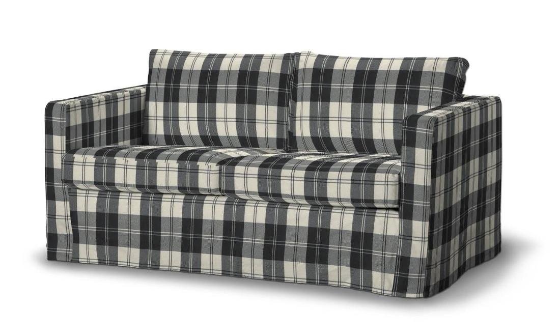 Dekoria Pokrowiec na sofę Karlstad 2-osobową nierozkładaną długi krata czarno-biała Sofa Karlstad 2-osobowa Edinburgh 618-115-74