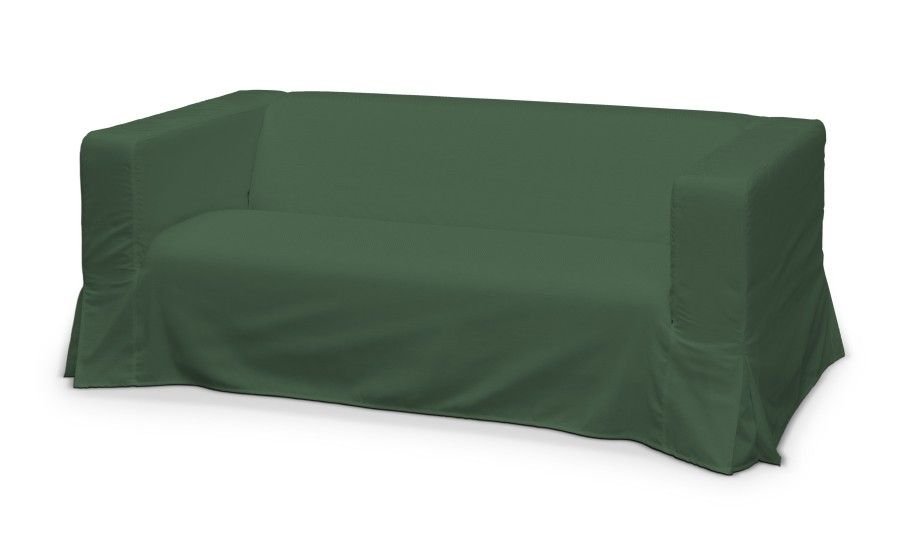 Dekoria Pokrowiec na sofę Klippan 2-osobową długi z kontrafałdami Forest Green zielony) 177 x 88 x 66 cm Cotton Panama 1013-702-06