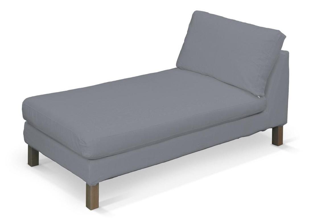 Dekoria pl pl Pokrowiec na szezlong Karlstad wolnostojący krótki Slade Grey szary) 80 x 160 x 80 cm Cotton Panama 732-702-07