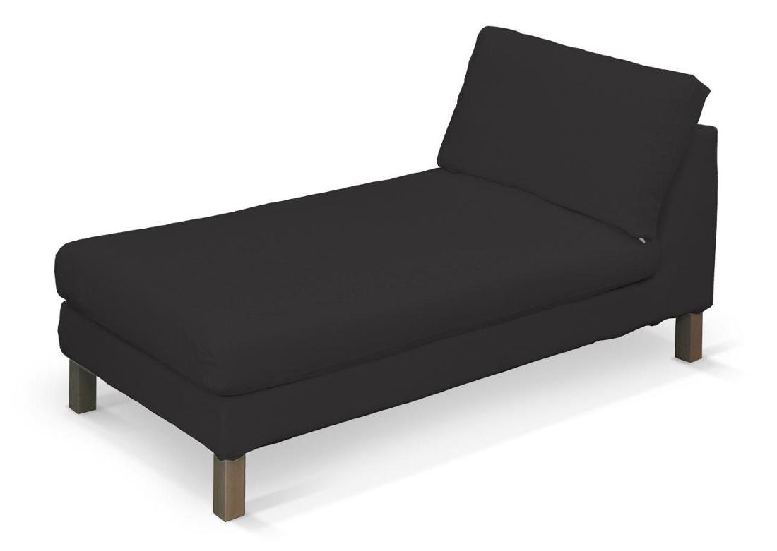 Dekoria pl pl Pokrowiec na szezlong Karlstad wolnostojący krótki Shadow Grey grafitowy) 80 x 160 x 80 cm Cotton Panama 732-702-08