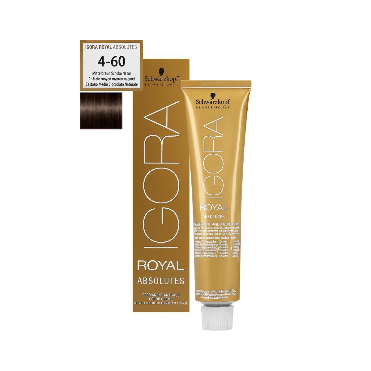 Schwarzkopf Professional, Igora Royal Absolutes, farba do włosów 4-60, 60 ml