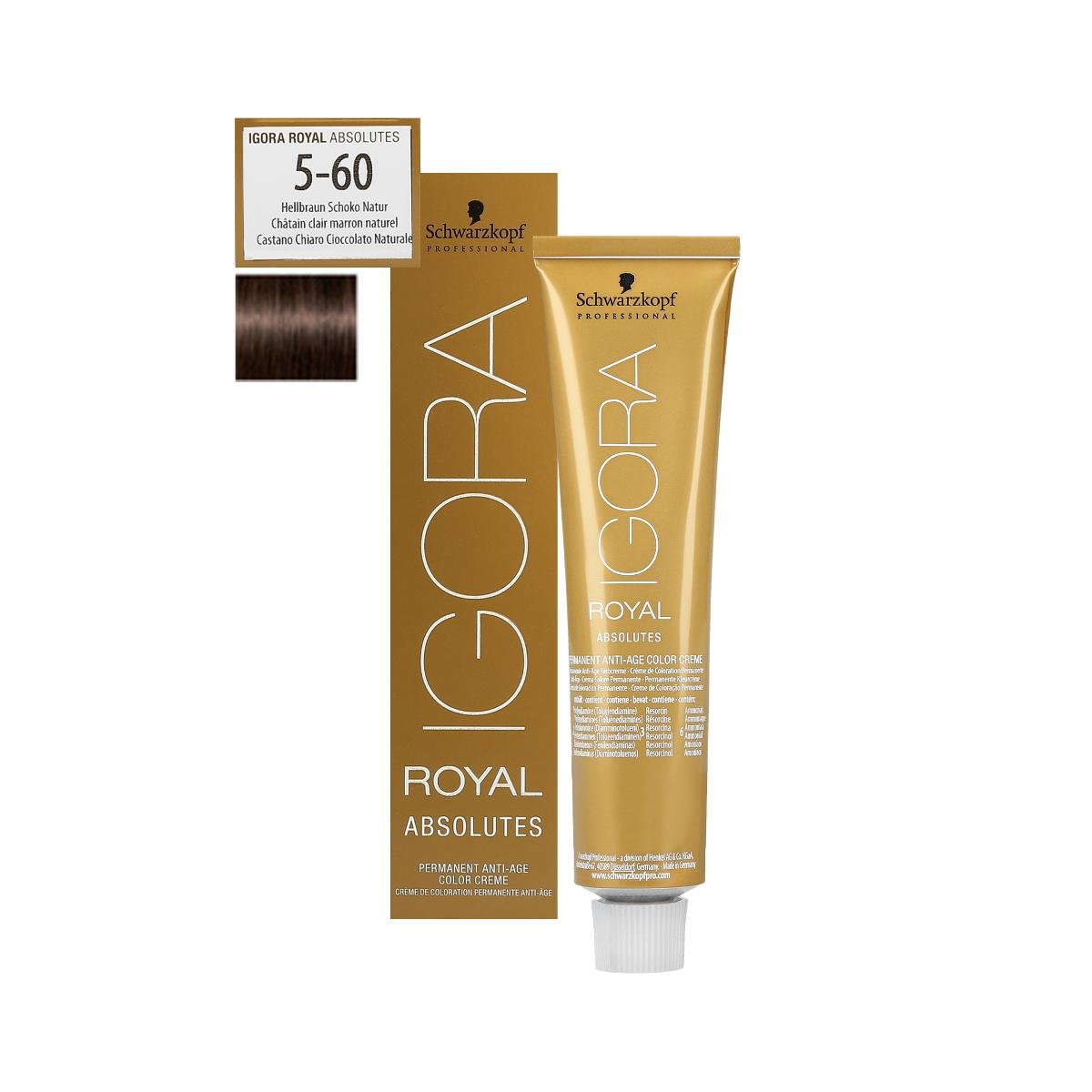 Schwarzkopf Professional Professional, Igora Royal Absolutes, farba do włosów 5-60, 60 ml