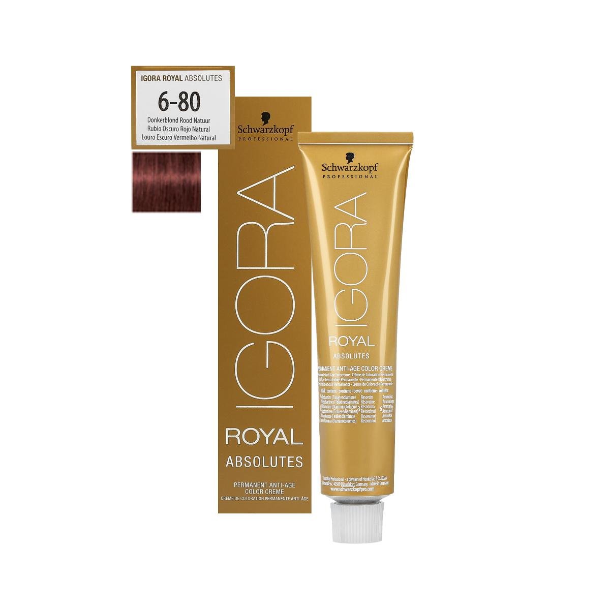 Schwarzkopf Professional, Igora Royal Absolutes, farba do włosów 6-80, 60 ml