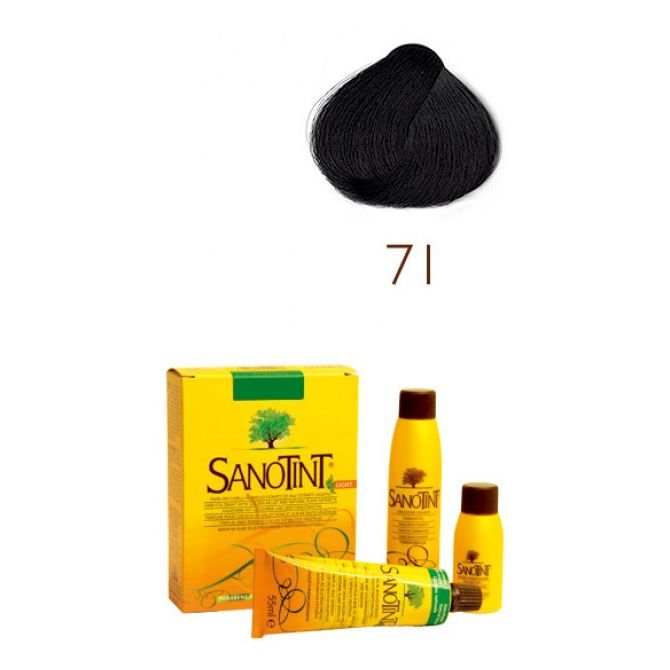 Sanotint Sensitive, farba do włosów na bazie ekstraktów roślinnych i witamin 71 Black, 125 ml