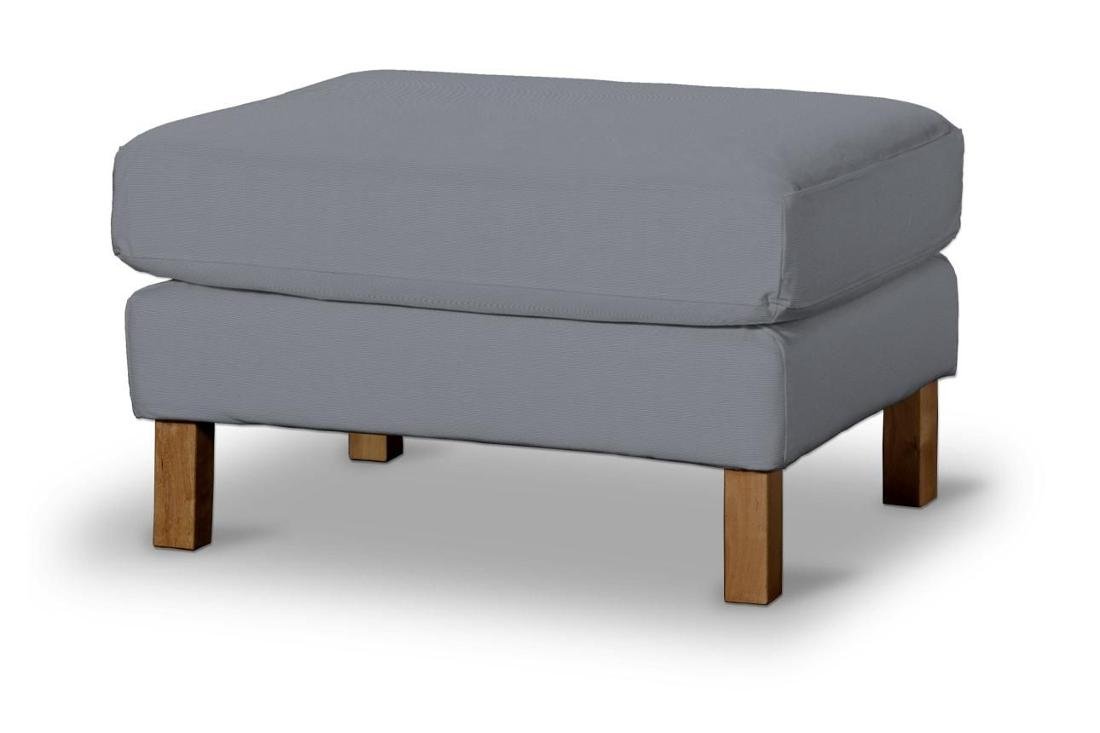 Dekoria pl pl Pokrowiec na podnóżek Karlstad Slade Grey szary) 61 x 79 x 44 cm Cotton Panama 622-702-07