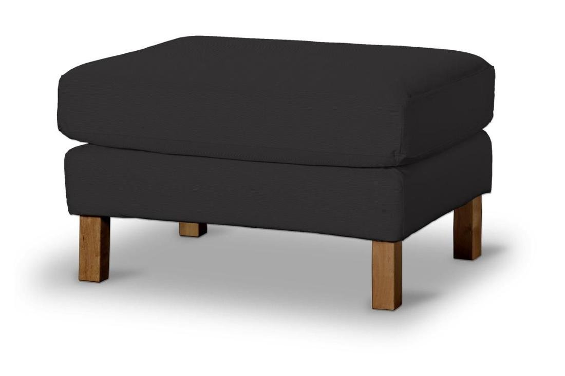 Dekoria pl pl Pokrowiec na podnóżek Karlstad Shadow Grey grafitowy) 61 x 79 x 44 cm Cotton Panama 622-702-08