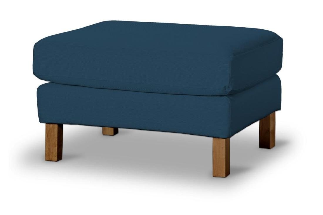 Dekoria pl pl Pokrowiec na podnóżek Karlstad Ocean Blue morski niebieski) 61 x 79 x 44 cm Cotton Panama 622-702-30