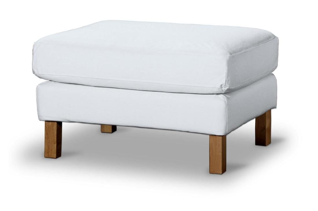 Dekoria pl pl Pokrowiec na podnóżek Karlstad White biały) 61 x 79 x 44 cm Cotton Panama 622-702-34