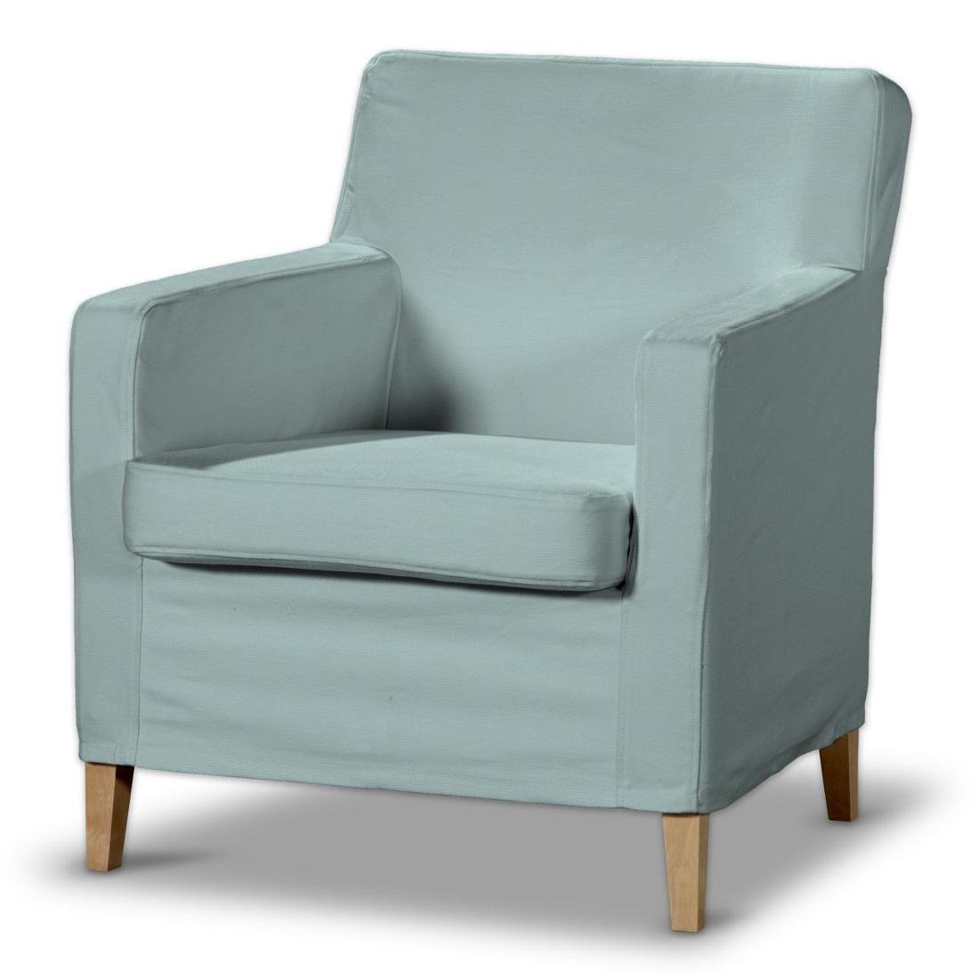 Dekoria pl pl Pokrowiec na fotel Karlstad pastelowy błękit 61 x 56 x 80 cm Cotton Panama 621-702-10