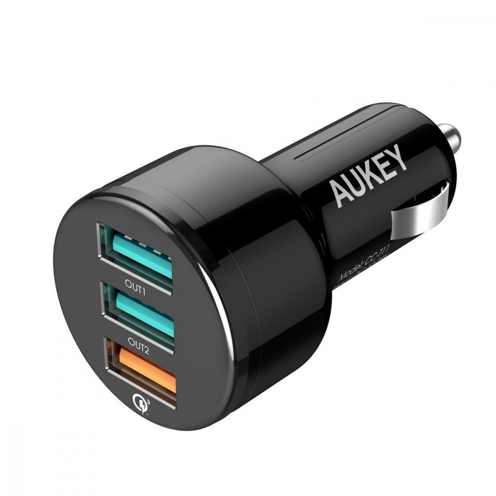 Aukey Ładowarka samochodowa 3xUSB Quick Charge 3.0 7.8A 42W CC-T11