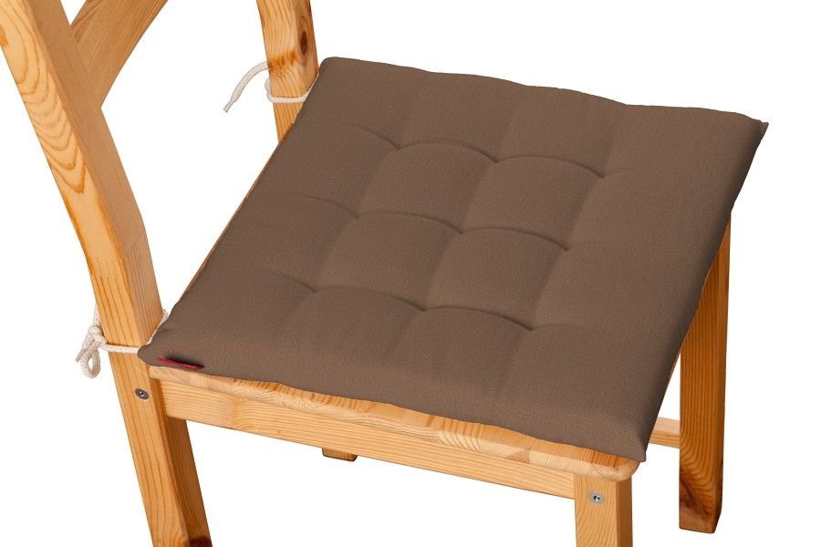 Dekoria Siedzisko Karol na krzesło brązowy 40 × 40 × 3,5 cm Loneta 200-133-09