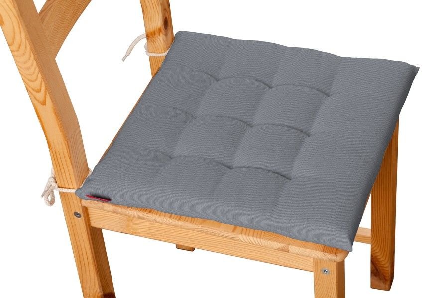 Dekoria Siedzisko Karol na krzesło Slade Grey szary) 40 × 40 × 3,5 cm Cotton Panama 200-702-07