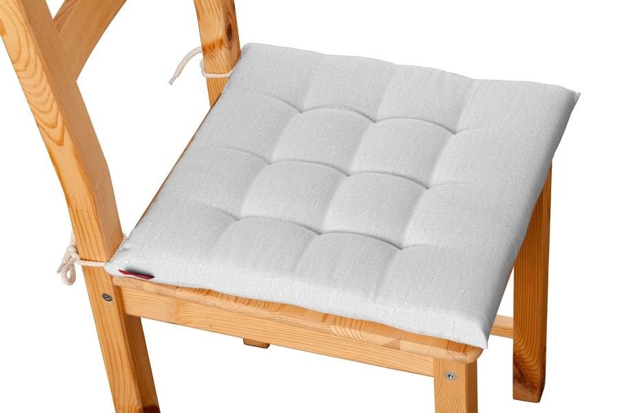 Dekoria Siedzisko Karol na krzesło biały 40x40x3,5cm Linen 200-392-04