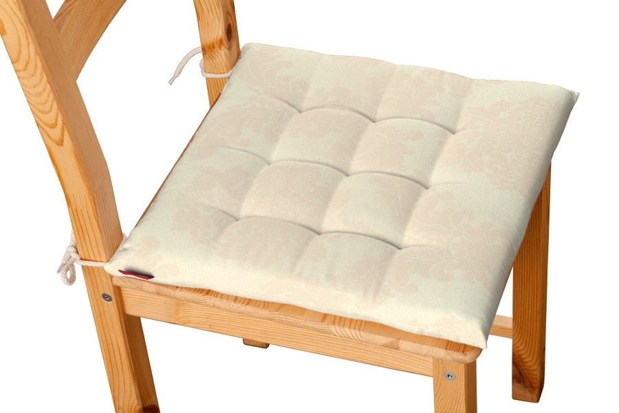 Dekoria Siedzisko Karol na krzesło ecru 40 × 40 × 3,5 cm Damasco 200-613-01