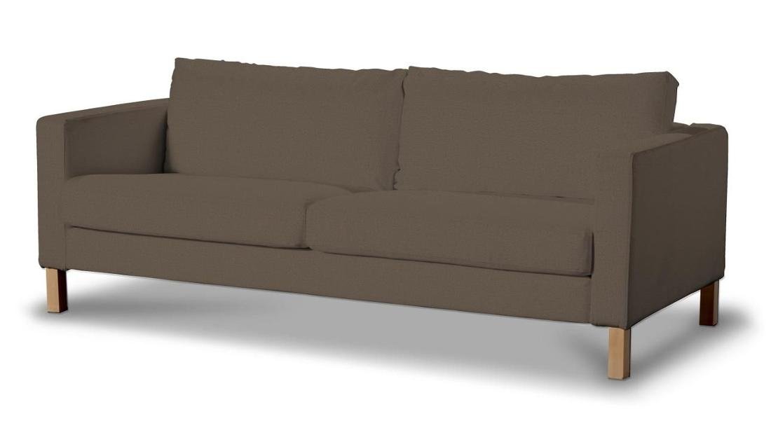 Dekoria pl pl Pokrowiec na sofę Karlstad 3-osobową nierozkładaną krótki brązowy 204 x 89 x 64 cm Etna 615-705-08