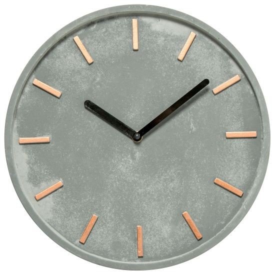 Zegar ścienny gela z cementu, 27,5 cm
