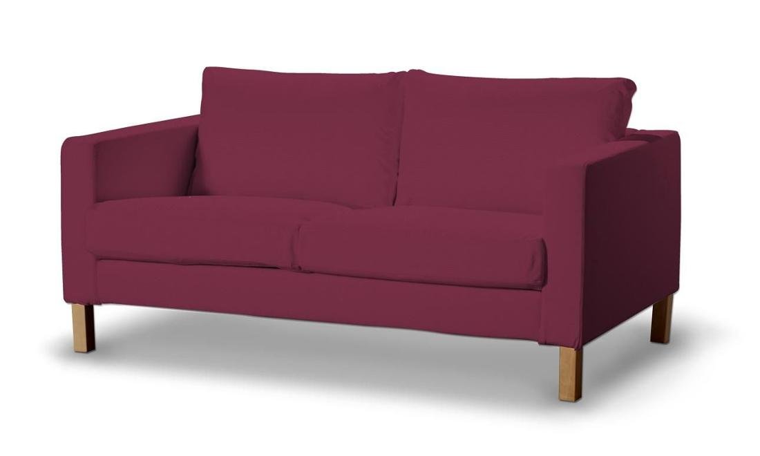 Dekoria Pokrowiec na sofę Karlstad 2-osobową nierozkładaną krótki Plum śliwkowy) Sofa Karlstad 2-osobowa Cotton Panama 617-702-32