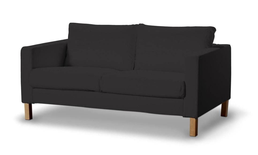 Dekoria pl pl Pokrowiec na sofę Karlstad 2-osobową nierozkładaną krótki Shadow Grey grafitowy) 165 x 89 x 64 cm Cotton Panama 617-702-08