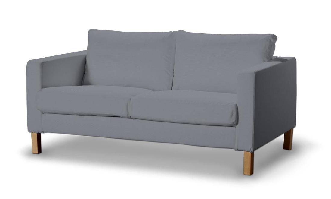 Dekoria pl pl Pokrowiec na sofę Karlstad 2-osobową nierozkładaną krótki Slade Grey szary) 165 x 89 x 64 cm Cotton Panama 617-702-07