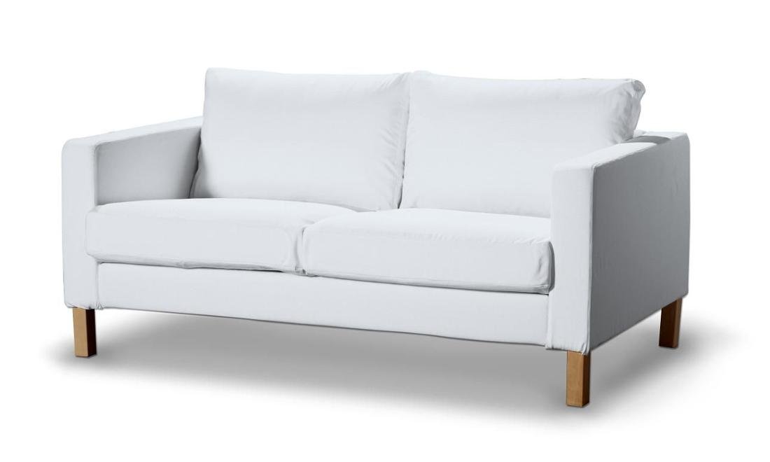Dekoria pl pl Pokrowiec na sofę Karlstad 2-osobową nierozkładaną krótki White biały) 165 x 89 x 64 cm Cotton Panama 617-702-34