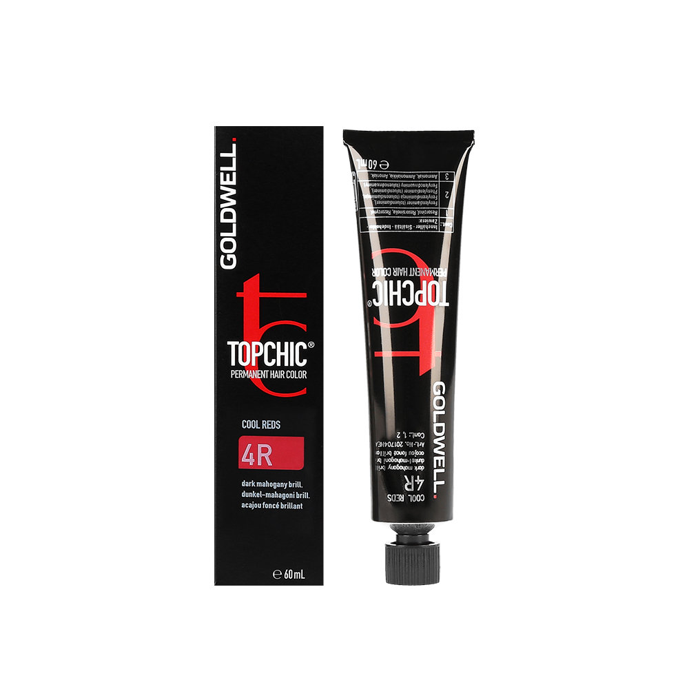 Goldwell Topchic, farba do włosów 4R Dark Mahogany Brilliant, 60 ml