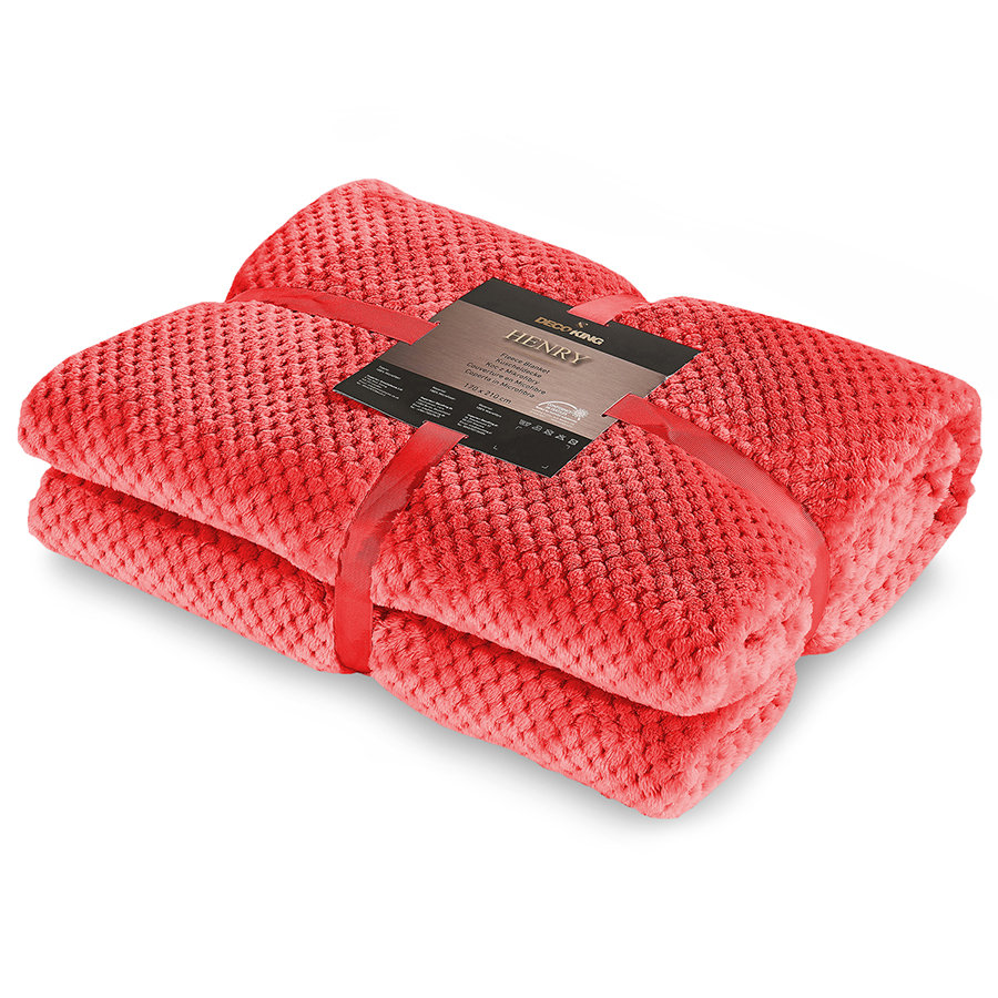 DecoKing DecoKing - Koc Henry - Czerwony 170x210 cm