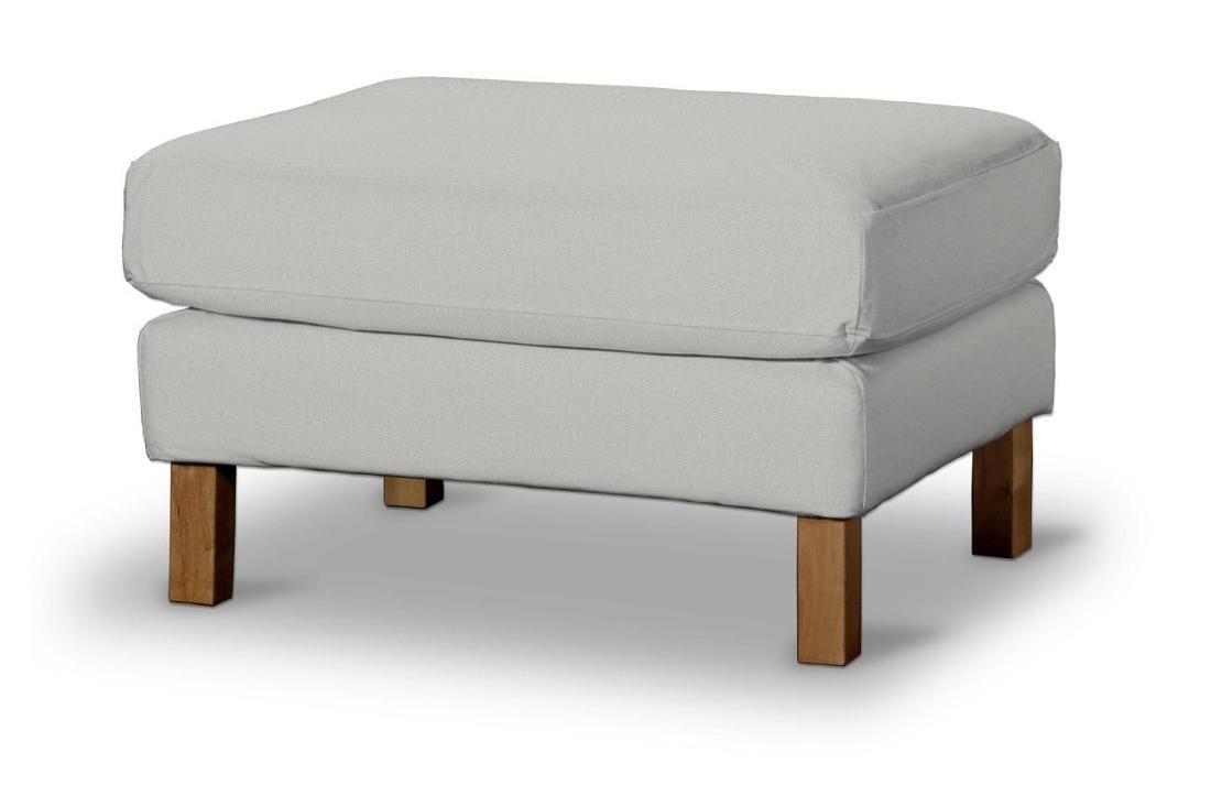Dekoria pl pl Pokrowiec na podnóżek Karlstad jasny popiel 61 x 79 x 44 cm Etna 622-705-90