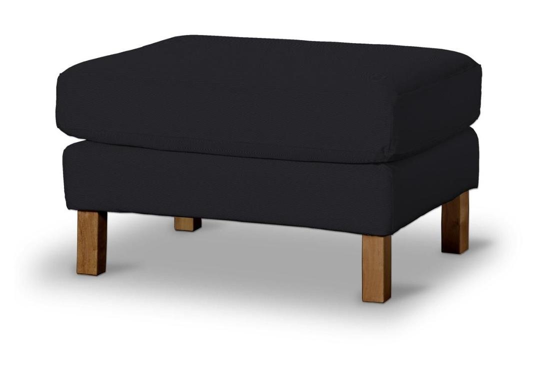 Dekoria pl pl Pokrowiec na podnóżek Karlstad czarny 61 x 79 x 44 cm Etna 622-705-00