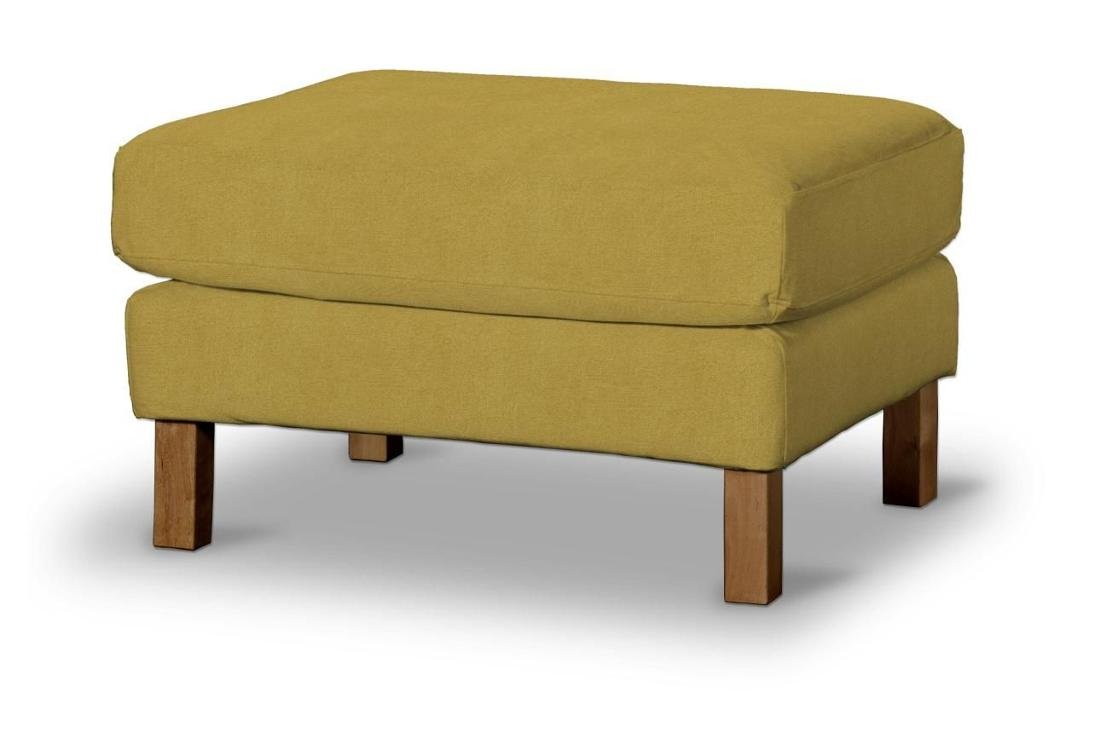 Dekoria pl pl Pokrowiec na podnóżek Karlstad musztardowy szenil 61 x 79 x 44 cm Etna 622-705-04