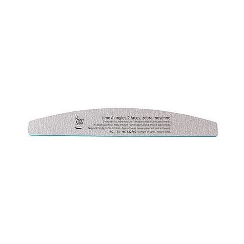 Peggy Sage 2-Way Nail File Zebra Medium Dwustronny pilnik do paznoki 180 180 Półksiężyc Zebra Peggy Sag