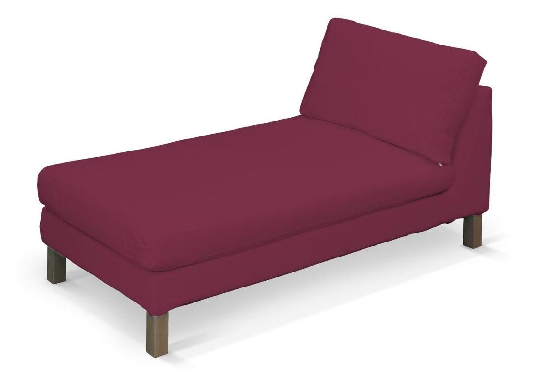 Dekoria pl pl Pokrowiec na szezlong Karlstad wolnostojący krótki Plum śliwkowy) 80 x 160 x 80 cm Cotton Panama 732-702-32