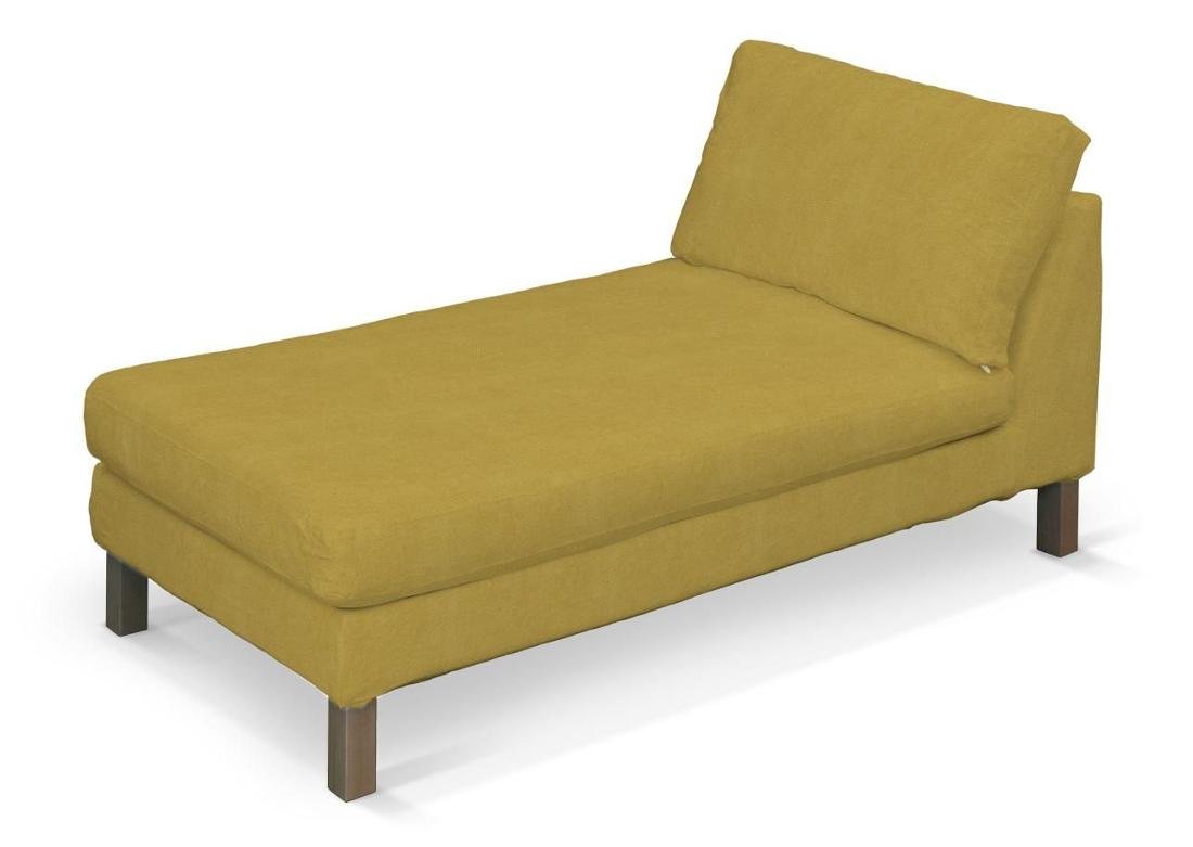 Dekoria pl pl Pokrowiec na szezlong Karlstad wolnostojący krótki musztardowy szenil 80 x 160 x 80 cm Etna 732-705-04