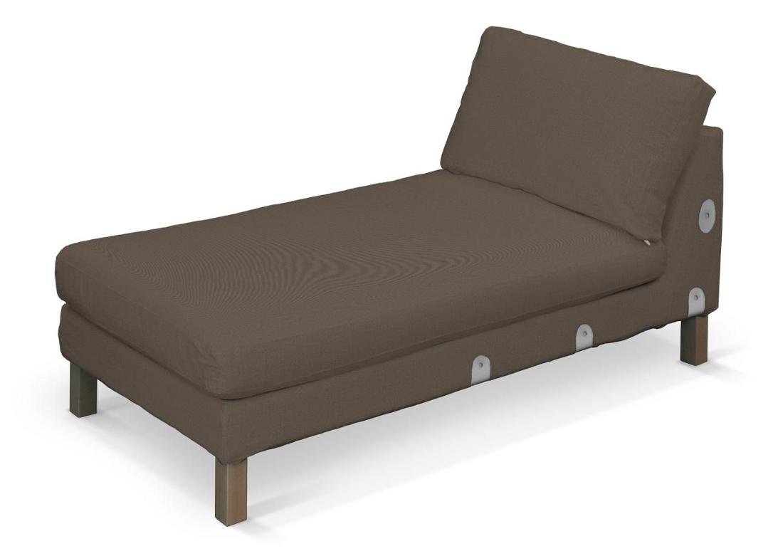 Dekoria pl pl Pokrowiec na szezlong Karlstad dostawka krótki brązowy 80 x 160 x 80 cm Etna 733-705-08