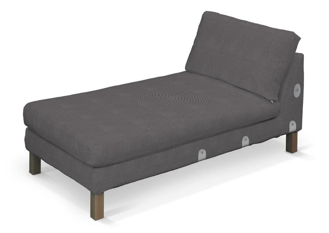 Dekoria pl pl Pokrowiec na szezlong Karlstad dostawka krótki grafitowy 80 x 160 x 80 cm Etna 733-705-35