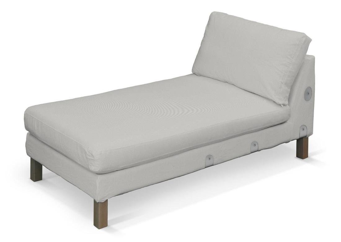Dekoria pl pl Pokrowiec na szezlong Karlstad dostawka krótki jasny popiel 80 x 160 x 80 cm Etna 733-705-90