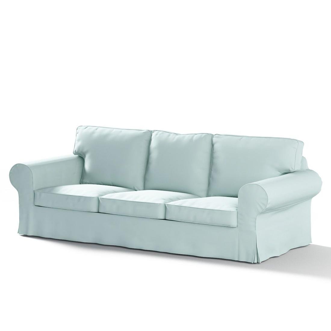Dekoria Pokrowiec na sofę Ektorp 3-osobową rozkładaną pastelowy błękit 218 x 88 x 88 cm Cotton Panama 795-702-10