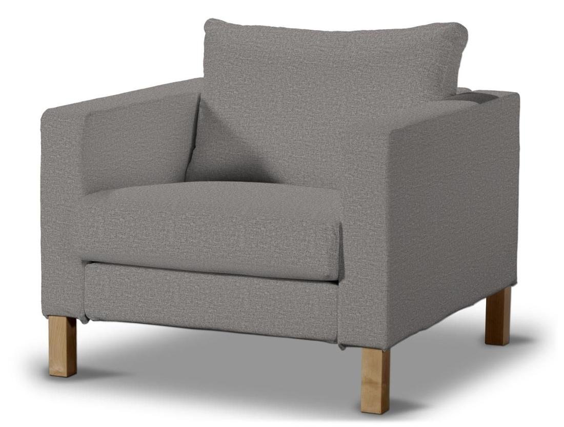 Dekoria pl pl Pokrowiec na fotel Karlstad krótki szary 89 x 89 x 64 cm Edinburgh 619-115-81