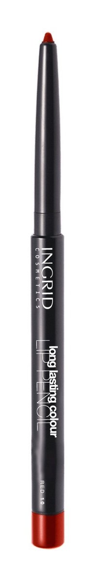 INGRID Long Lasting Colour, konturówka automatyczna do ust 10 Red, 1,1 g