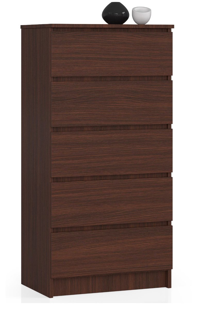 Akord FABRYKA MEBLI KOMODA K60 5 SZUFLAD WENGE OP0LK-6VEN005