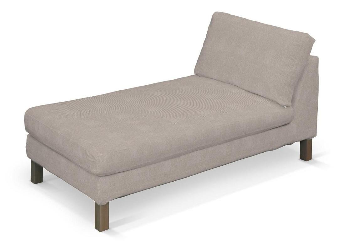 Dekoria pl pl Pokrowiec na szezlong Karlstad wolnostojący krótki beżowo-szary 80 x 160 x 80 cm Etna 732-705-09