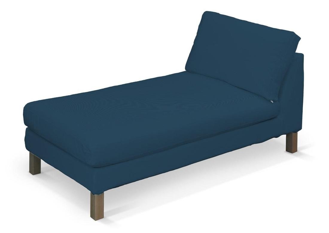 Dekoria pl pl Pokrowiec na szezlong Karlstad wolnostojący krótki Ocean Blue morski niebieski) 80 x 160 x 80 cm Cotton Panama 732-702-30