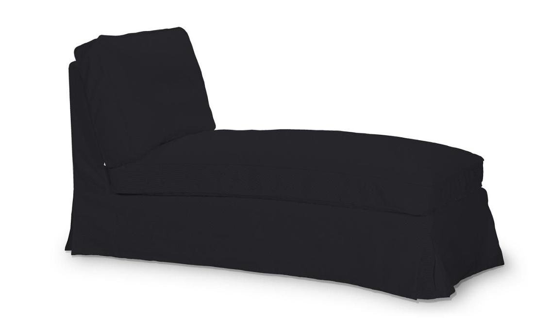 Dekoria Pokrowiec na szezlong leżankę Ektorp wolnostojący prosty tył czarny 63 x 166 x 73 cm Etna 1004-705-00