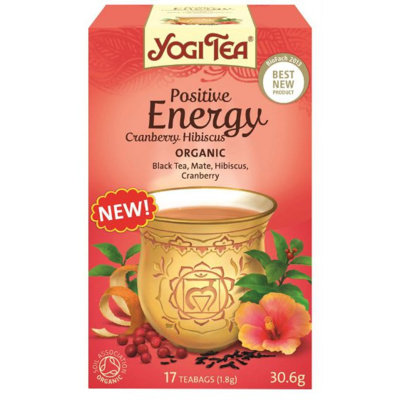 Yogi Tea HERBATKA POZYTYWNA ENERGIA ŻURAWINA - HIBISKUS BIO (17 x 1,8