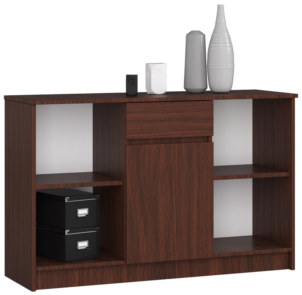 Akord Fabryka mebli KOMODA B-17 120cm 1 SZUFLADA 1 DRZWI WENGE OP0LKOMVEN015