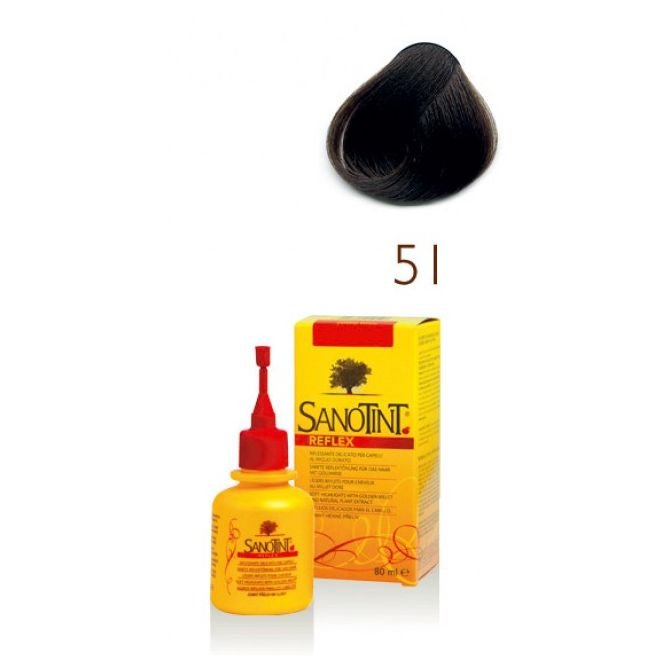 Sanotint Reflex, szampon koloryzujący na bazie ekstraktów roślinnych i witamin 51 Black, 80 ml